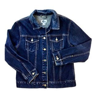 Vintage 90’s Arizona Jean Co Women's Denim Jacket, Size Small, Dark Rinse